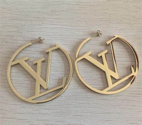 designer hoop earrings louis vuitton|faux louis vuitton earrings.